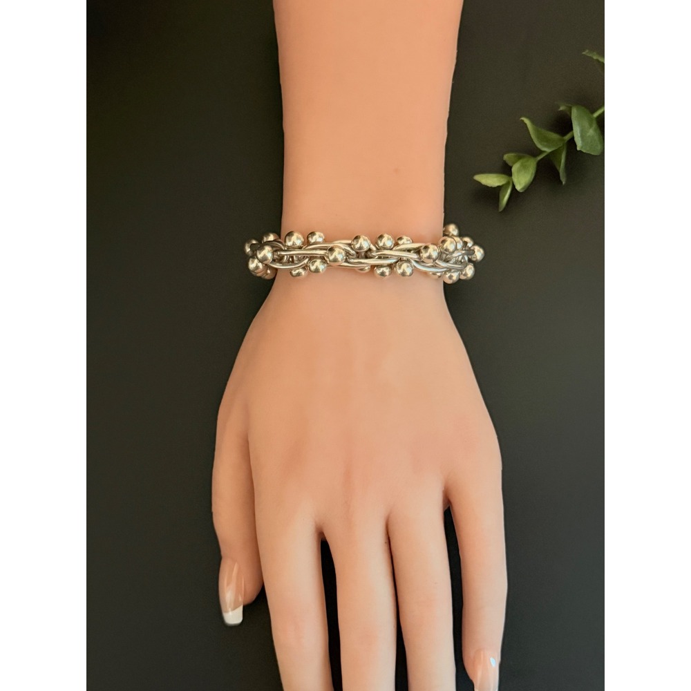 Silpada Sterling Silver Multi Strand Bead Toggle Bracelet 8.5 Inch 75.1g B1266 - Picture 2 of 8